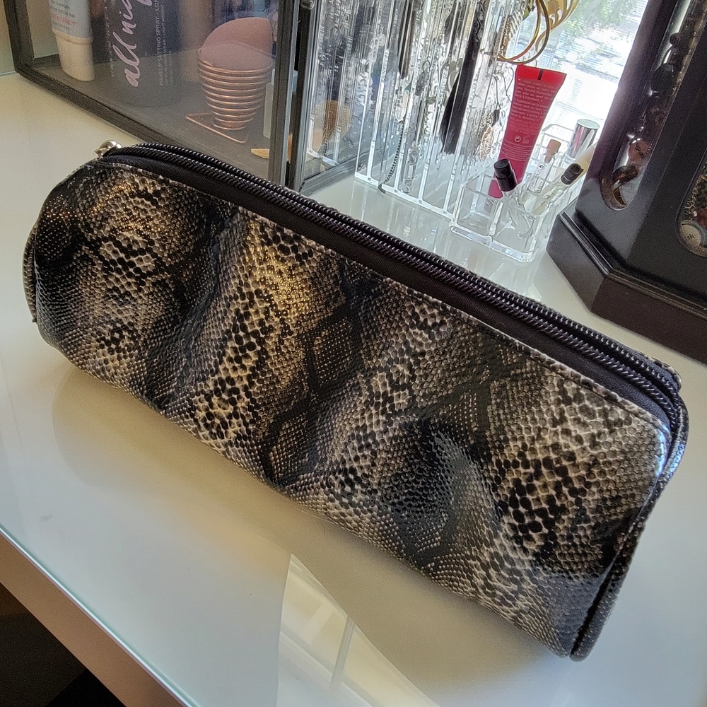 Cos Bar Snakeskin Print Makeup Bag